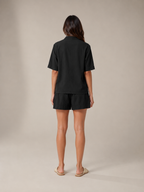 Uzella - Dames Tweedelige Set Met Open Schouders En Bermudashort