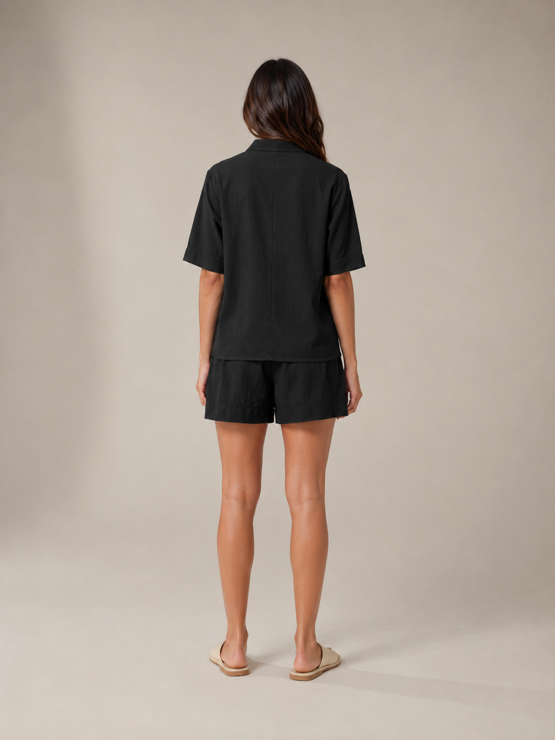 Uzella - Dames Tweedelige Set Met Open Schouders En Bermudashort