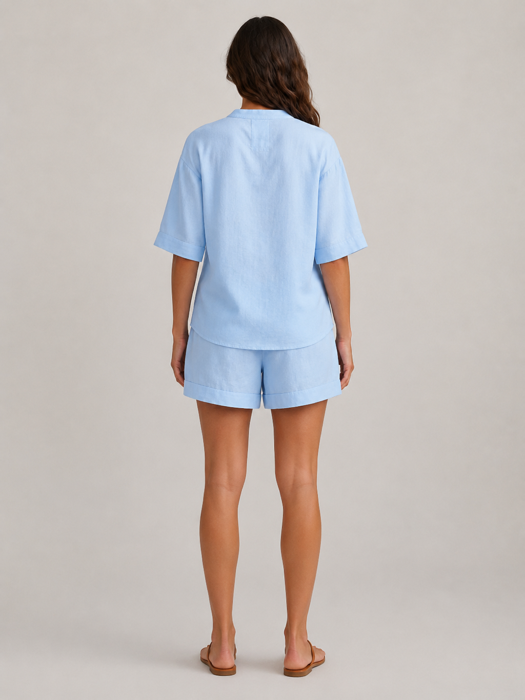 Uzella - Dames Tweedelige Set Met Open Schouders En Bermudashort