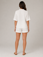 Uzella - Dames Tweedelige Set Met Open Schouders En Bermudashort