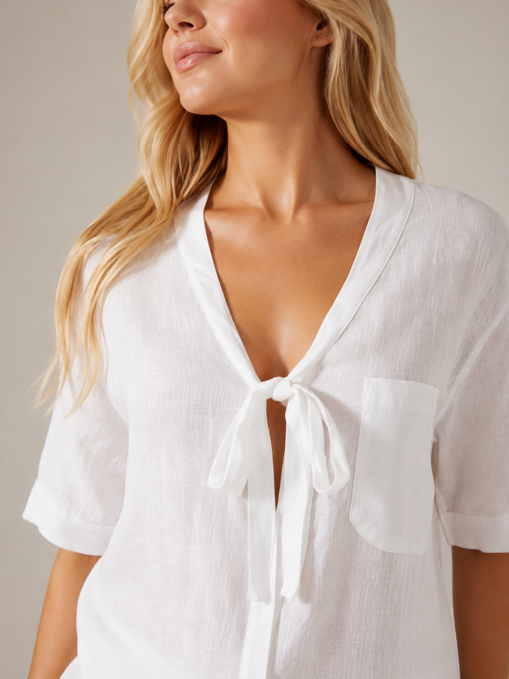 Urbella - Dames Tweedelige Set Met Striksluiting En Wijde Short