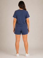 Ulissa - Dames Tweedelige Set Met Gestreepte Print En V-Hals