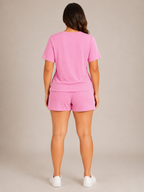 Ulissa - Dames Tweedelige Set Met Gestreepte Print En V-Hals