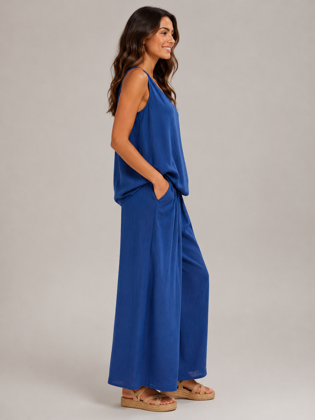 Ulrika - Dames Tweedelige Set Met Mouwloze Top En Ballonbroek