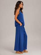 Ulrika - Dames Tweedelige Set Met Mouwloze Top En Ballonbroek