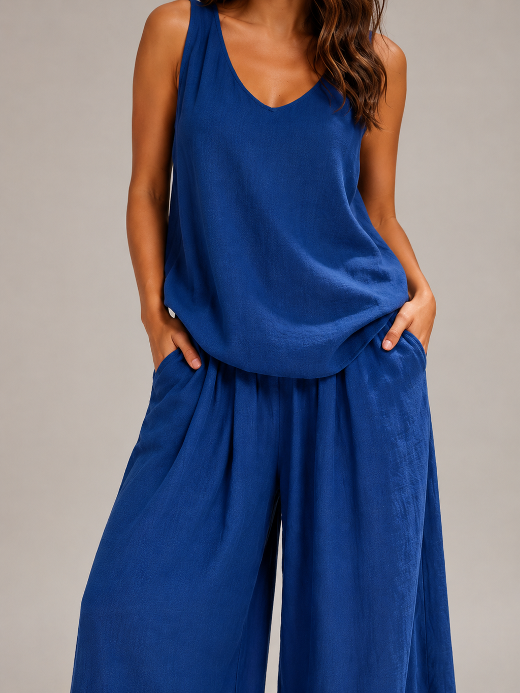 Ulrika - Dames Tweedelige Set Met Mouwloze Top En Ballonbroek