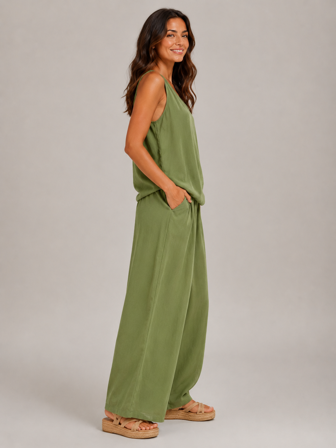 Ulrika - Dames Tweedelige Set Met Mouwloze Top En Ballonbroek