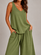Ulrika - Dames Tweedelige Set Met Mouwloze Top En Ballonbroek