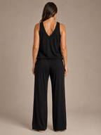 Usola - Dames Tweedelige Set Met V-Halstop En Wijde Broek