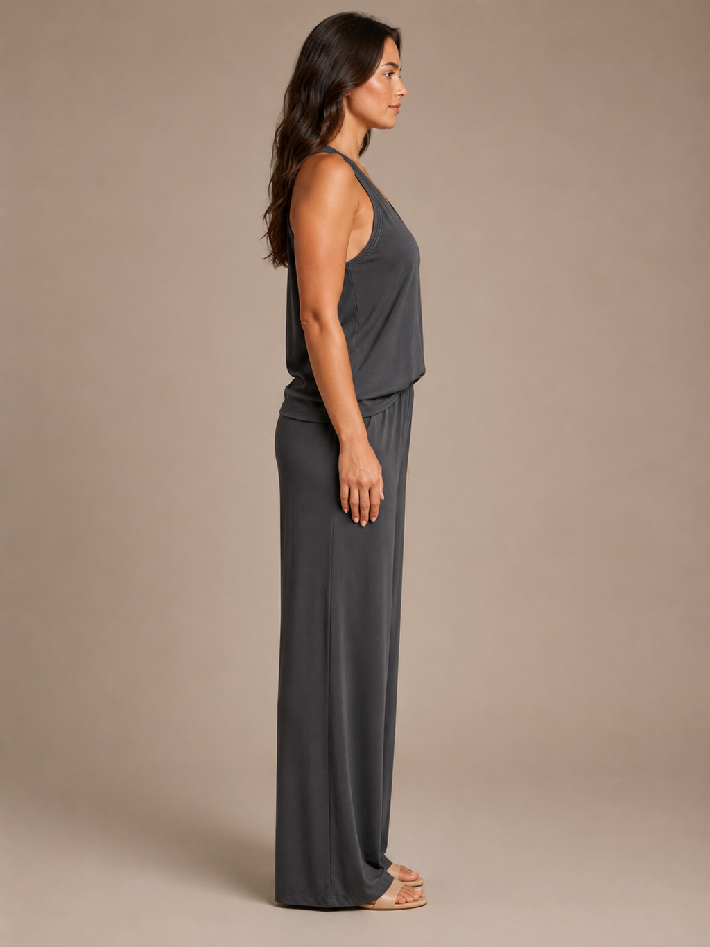 Usola - Dames Tweedelige Set Met V-Halstop En Wijde Broek