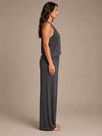 Usola - Dames Tweedelige Set Met V-Halstop En Wijde Broek