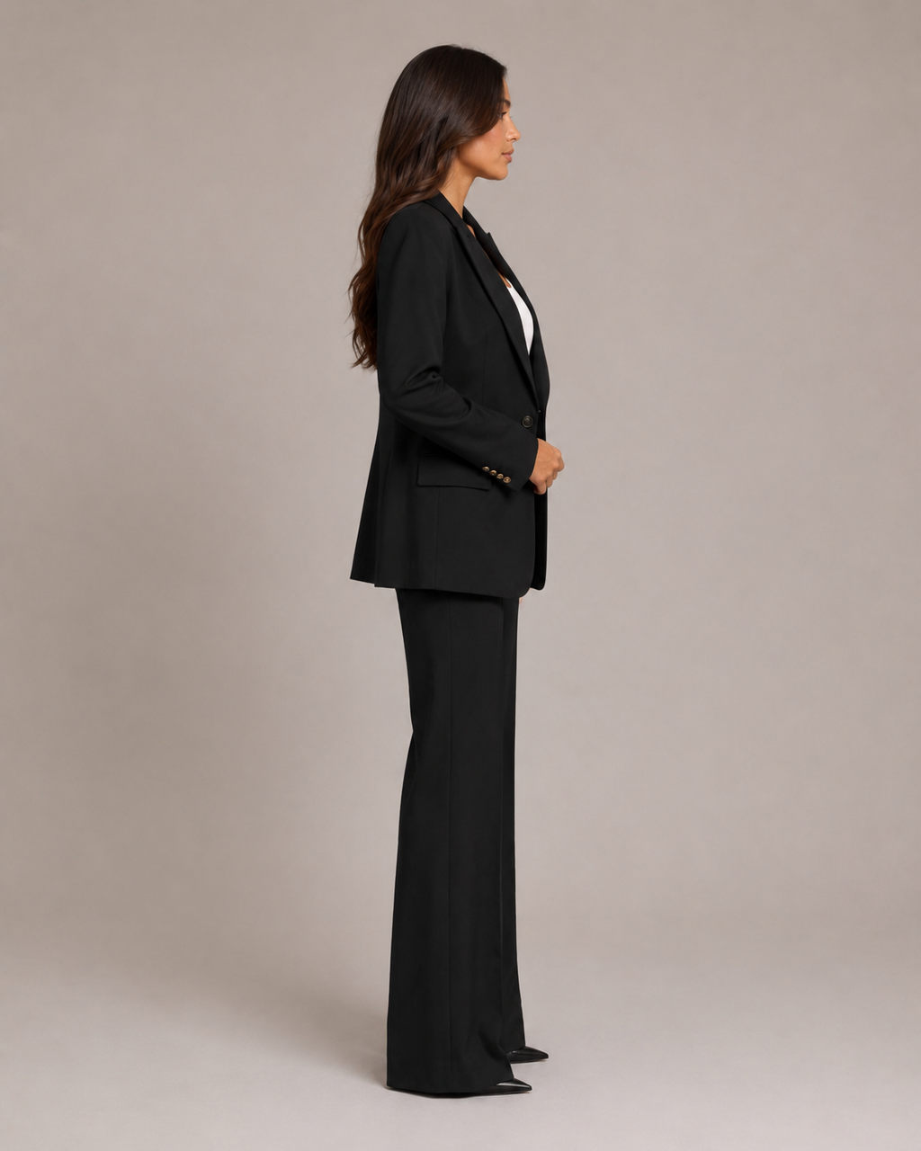 Nadine - Damespak Met Slim Fit Blazer En Rechte Broek