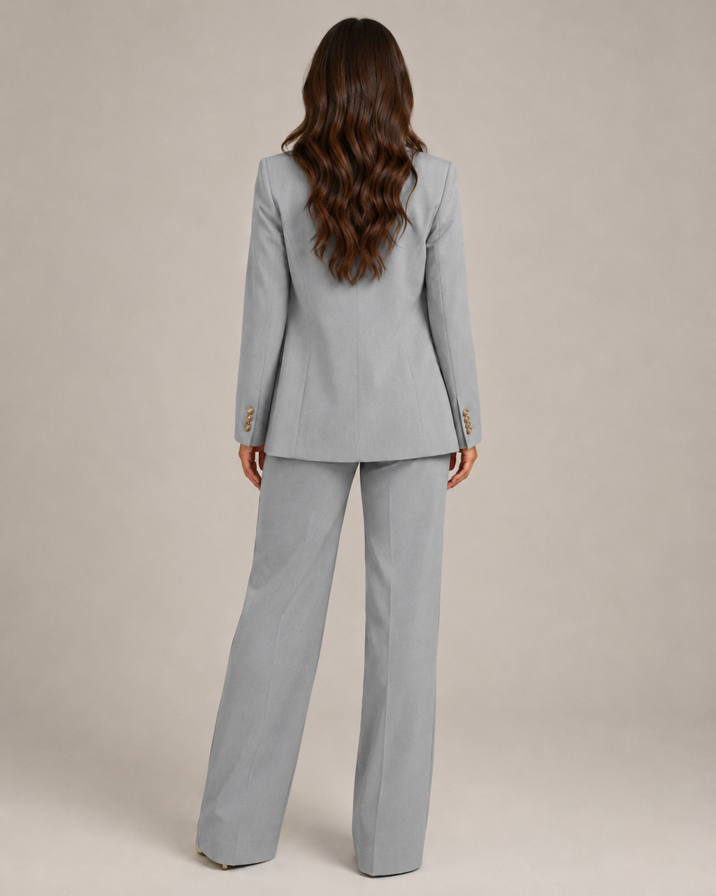 Nadine - Damespak Met Slim Fit Blazer En Rechte Broek