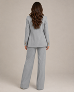 Nadine - Damespak Met Slim Fit Blazer En Rechte Broek