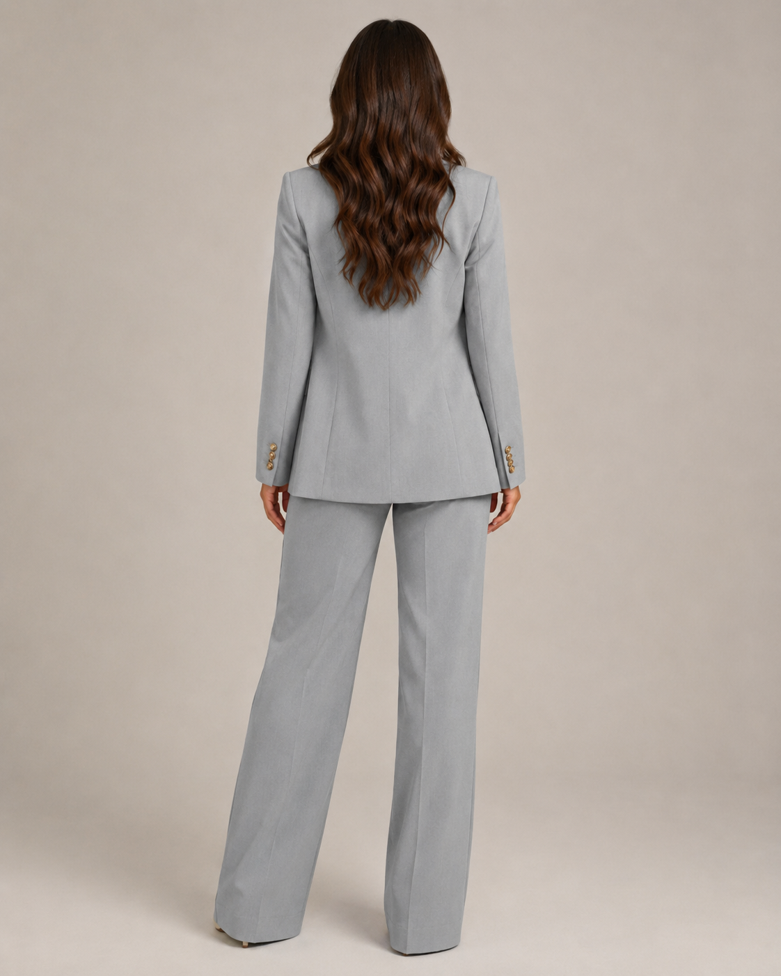 Nadine - Damespak Met Slim Fit Blazer En Rechte Broek
