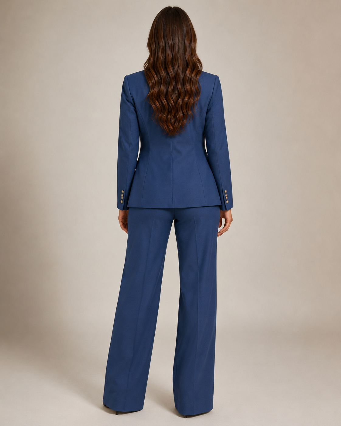Nadine - Damespak Met Slim Fit Blazer En Rechte Broek