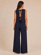 Ulani - Dames Tweedelige Set Met Mouwloze Top En Wijde Broek