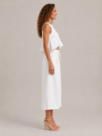 Umay - Dames Tweedelige Set Met Gelaagde Ruchestop En Culottebroek
