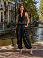 Ugochi - Dames Tweedelige Set Met Watervalhals En Harembroek