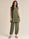 Uchenna - Dames Tweedelige Set Met Asymmetrische Tuniektop En Harembroek