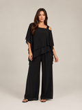 Umeko - Dames Tweedelige Set Met Asymmetrische Top En Rechte Broek
