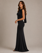 Lucinda - Satijnen One-Shoulder Avondjurk Met Strikdetail
