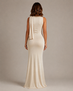 Lucinda - Satijnen One-Shoulder Avondjurk Met Strikdetail