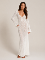 Liora - Dames Gehaakte Maxi Boho Jurk