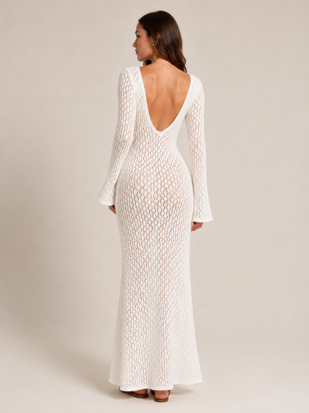 Liora - Dames Gehaakte Maxi Boho Jurk