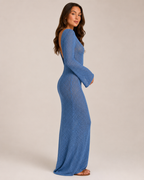 Liora - Dames Gehaakte Maxi Boho Jurk