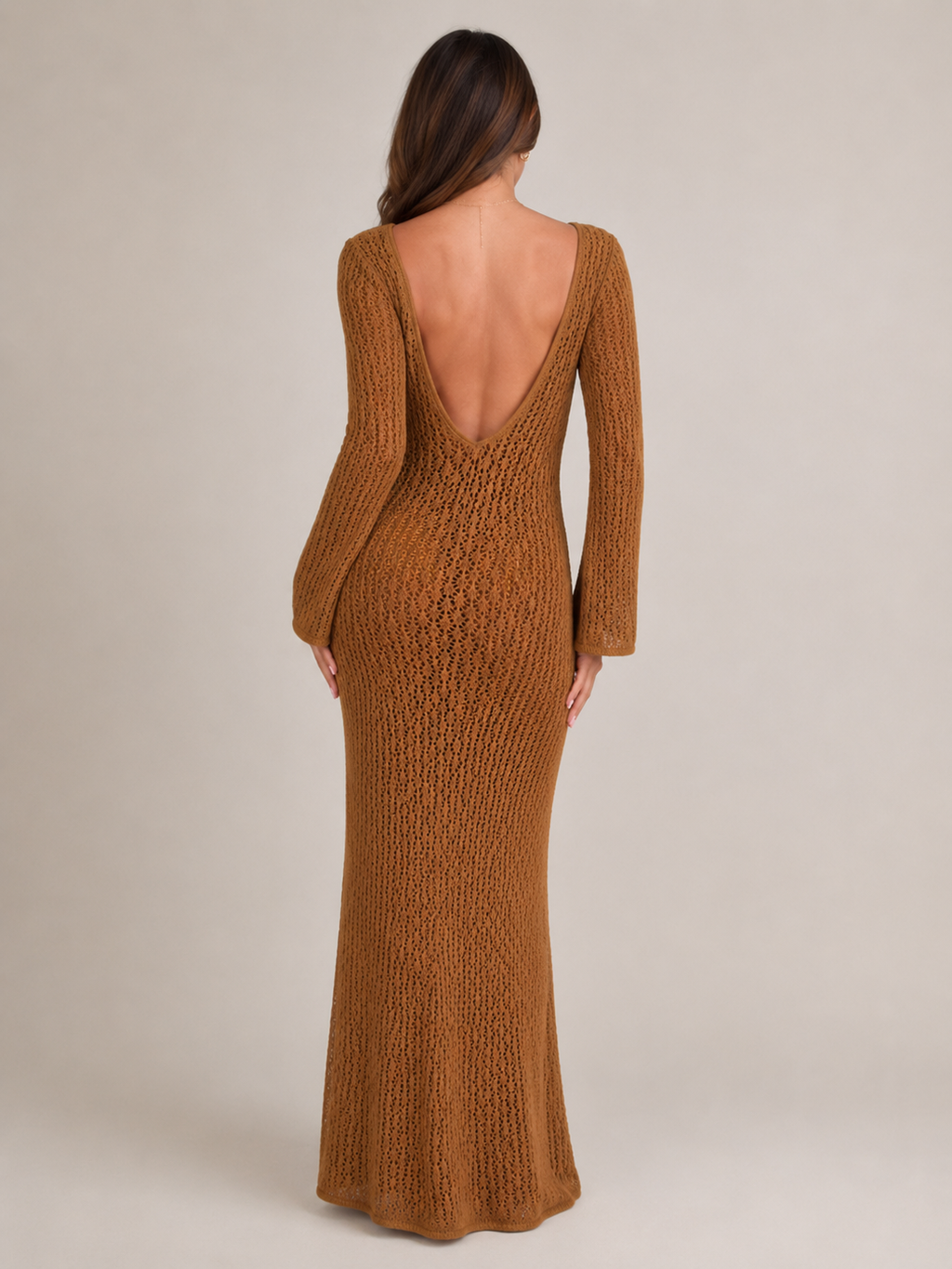 Liora - Dames Gehaakte Maxi Boho Jurk
