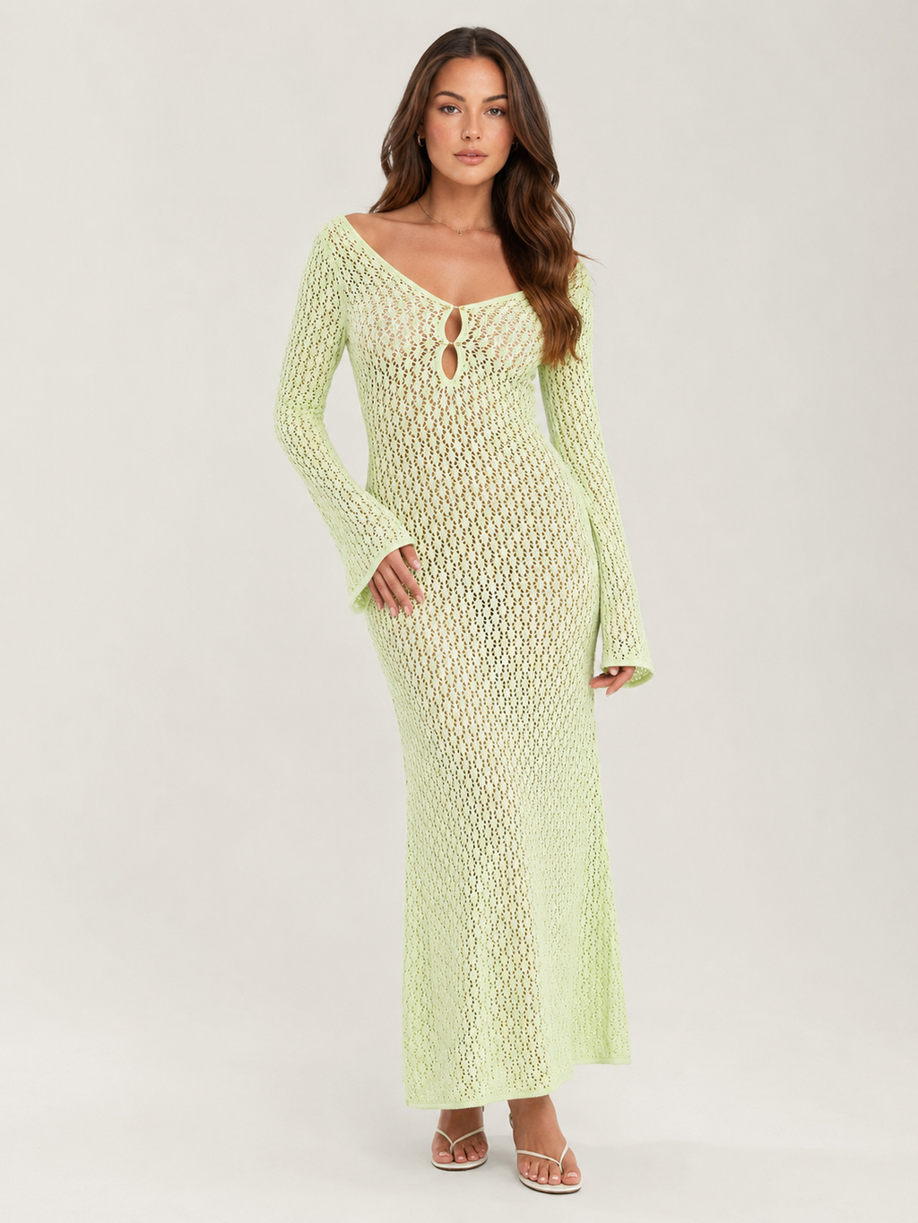 Liora - Dames Gehaakte Maxi Boho Jurk