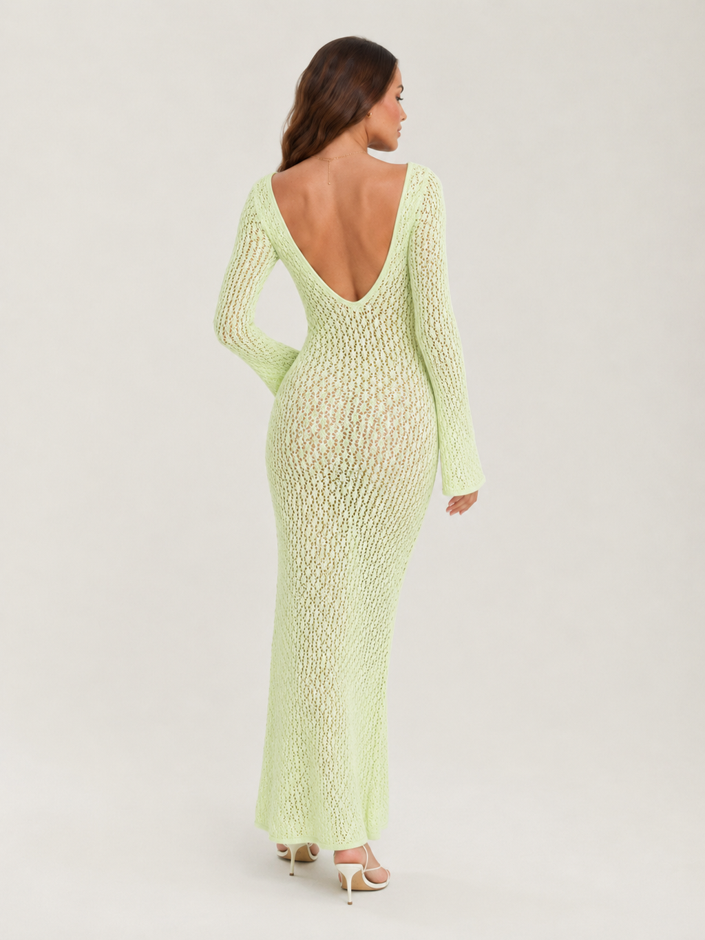 Liora - Dames Gehaakte Maxi Boho Jurk