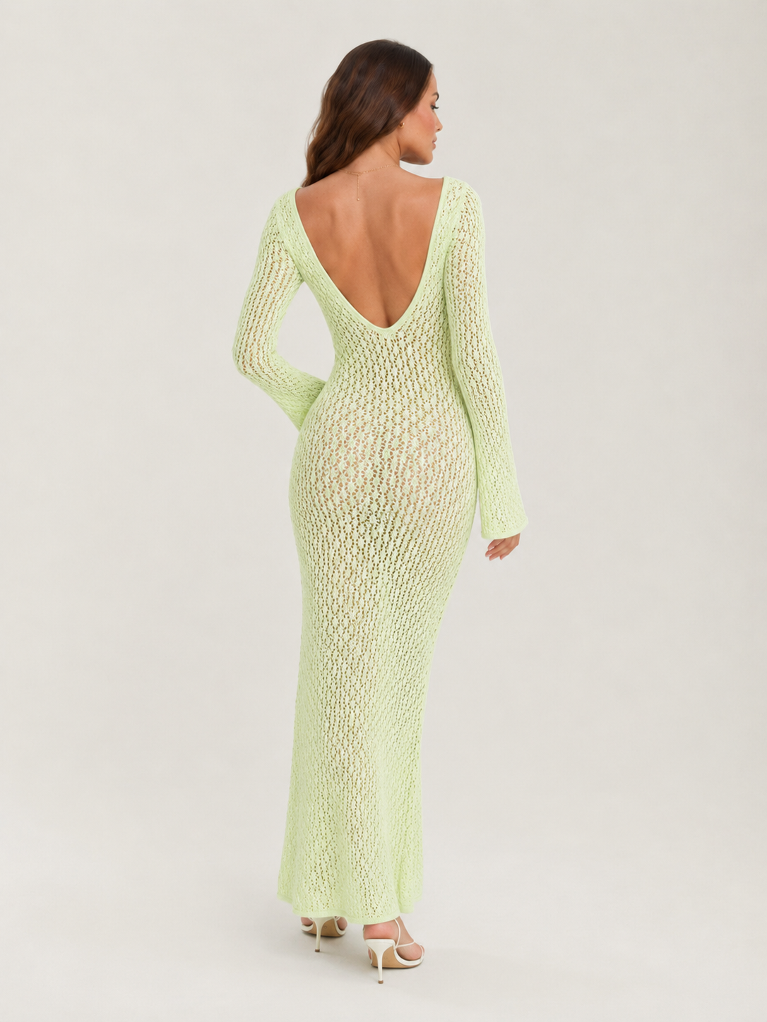 Liora - Dames Gehaakte Maxi Boho Jurk