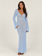 Liora - Dames Gehaakte Maxi Boho Jurk