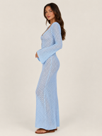 Liora - Dames Gehaakte Maxi Boho Jurk