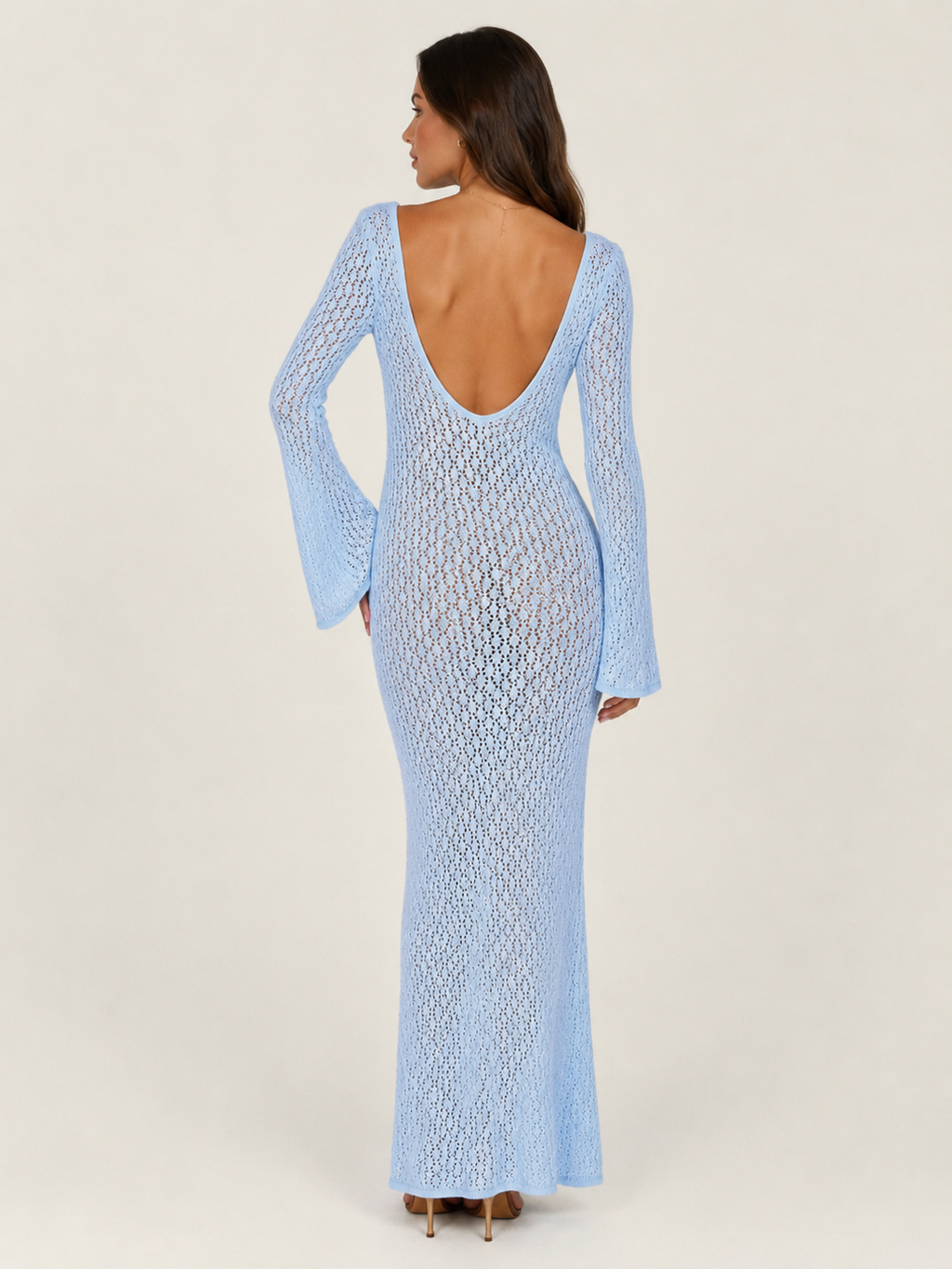 Liora - Dames Gehaakte Maxi Boho Jurk