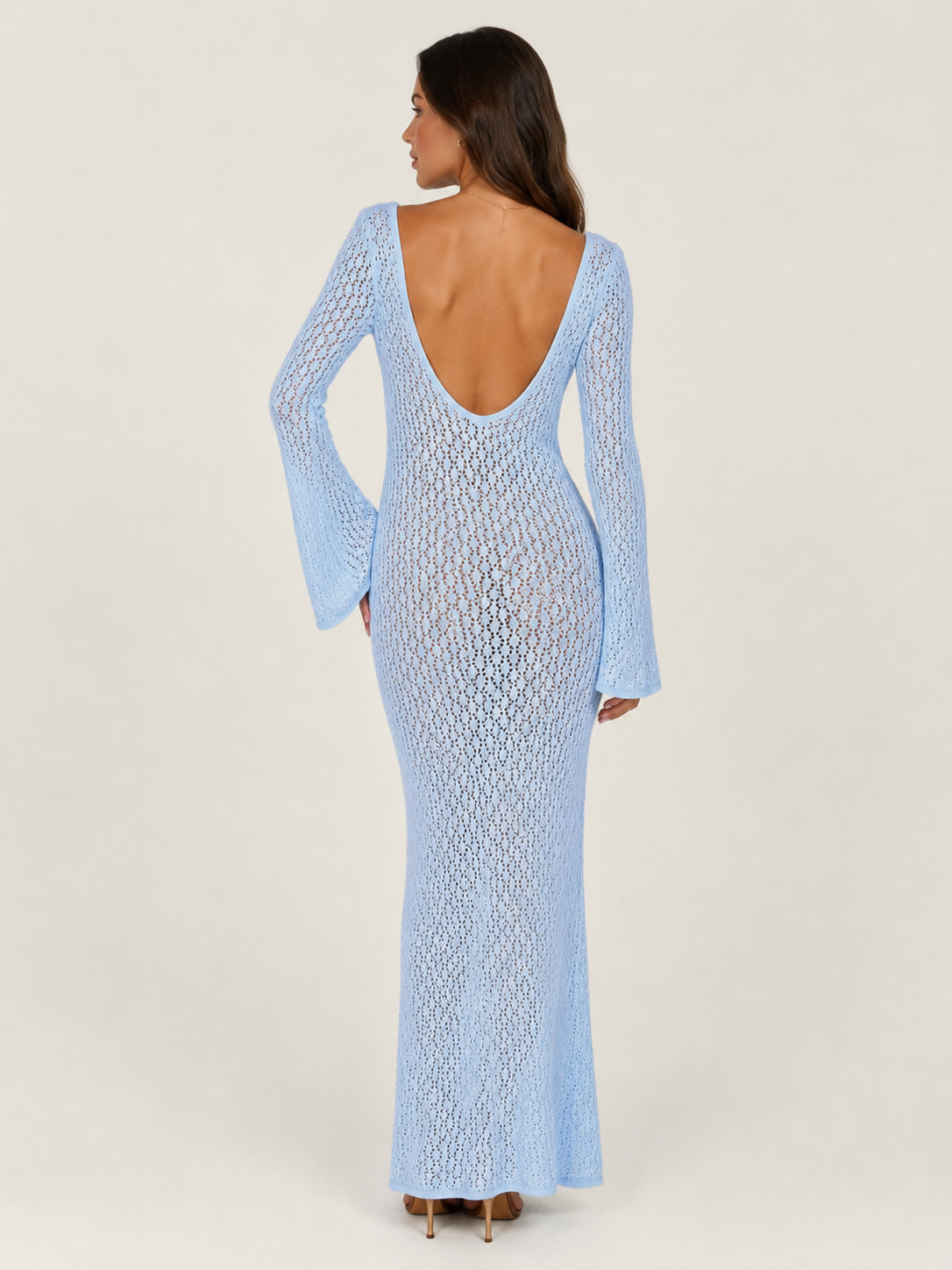 Liora - Dames Gehaakte Maxi Boho Jurk