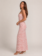 Linde - Dames Maxi Jurk Met Bloemenprint En Spaghettibandjes