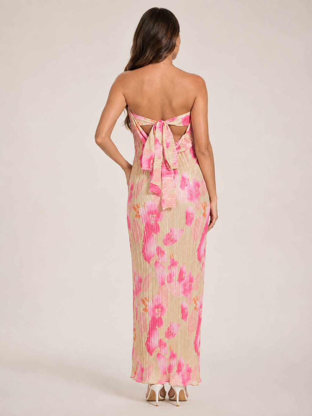 Liselotte - Strapless Bloemen Maxi-jurk