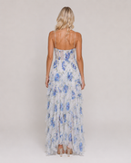 Lucienne - Witte Bloemen Maxi-jurk