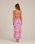Levana - Strapless Bloemen Maxi-jurk