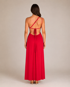 Laila - Lange Avondjurk Met One-Shoulder Halslijn En Hoge Split