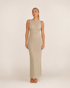 Larissa - Glanzende Avondjurk Met Open Rug En Cut-Outs