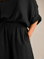 Usoa - Tweedelige Dames Set Met One-shoulder Top En Wijde Broek