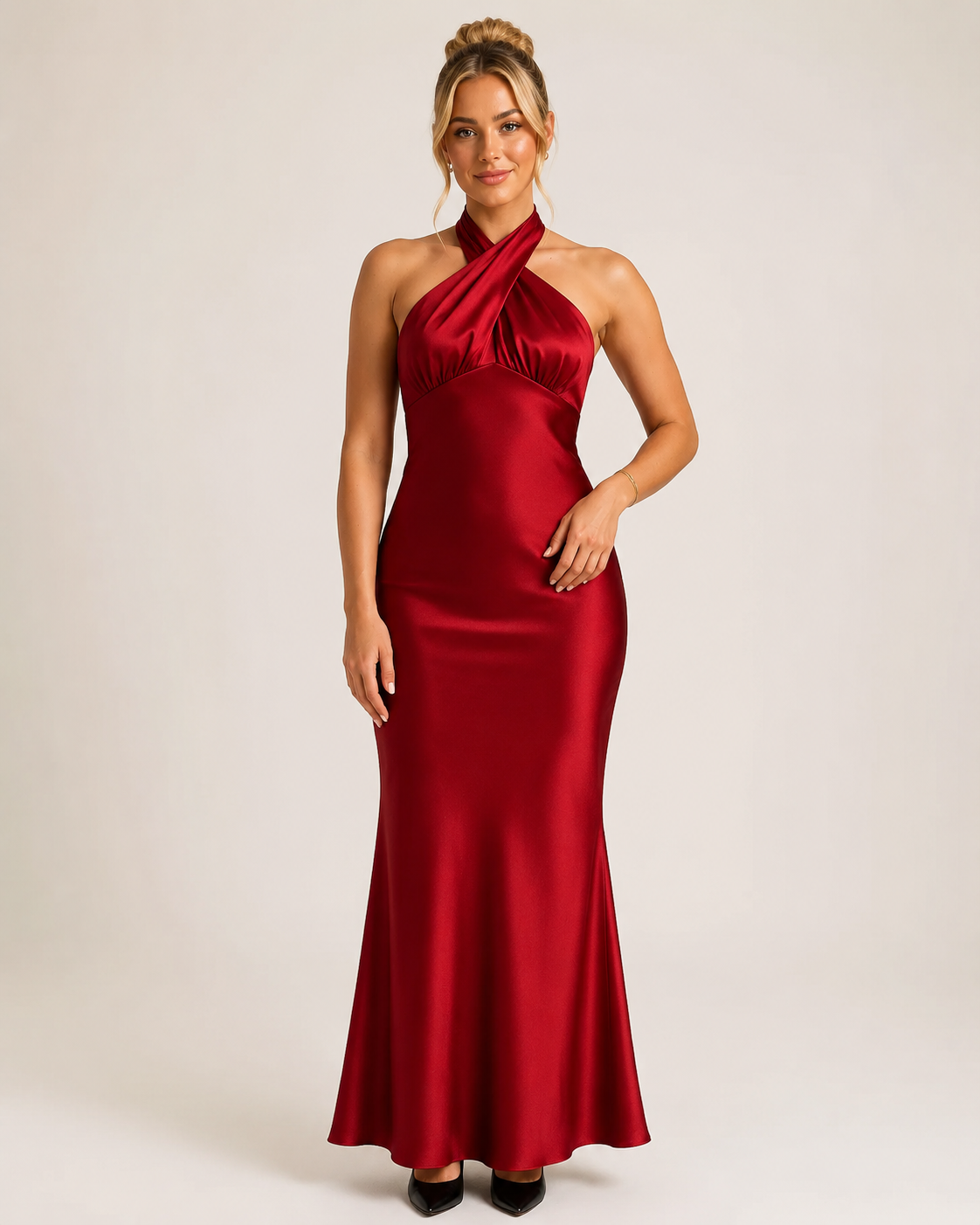 Leontine - Strapless Avondjurk Met Hoge Split