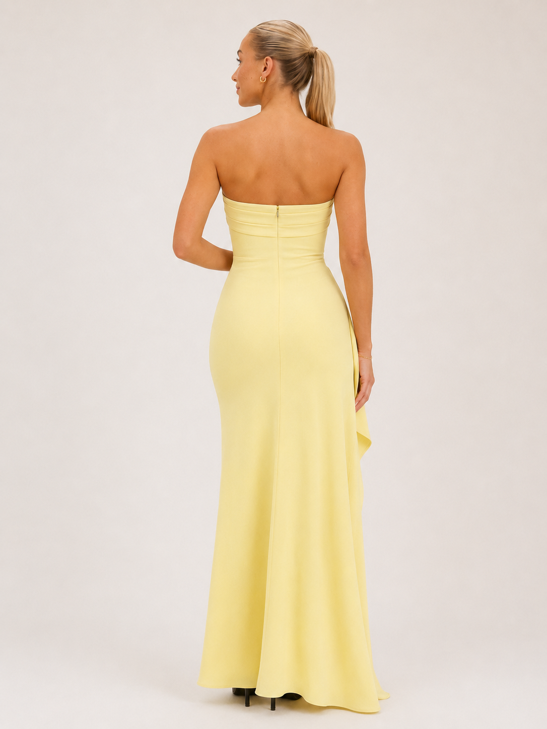 Leontine - Strapless Avondjurk Met Hoge Split