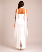 Lorielle - Strapless Avondjurk Met Sjaaldetail