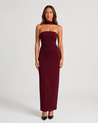 Lorielle - Strapless Avondjurk Met Sjaaldetail