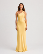 Linette - Gele One-Shoulder Maxi-jurk Met Split